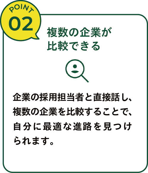 複数の企業が比較できる